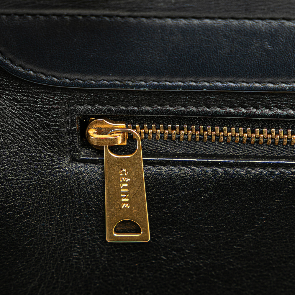 Pre-Loved Celine Medium Tricolor Leather Trapeze Satchel - Picture 7 of 12
